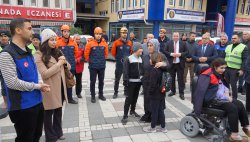 ENGELLİ VATANDAŞLARIMIZA DEPREM TATBİKATI GERÇEKLEŞTİRİLDİ