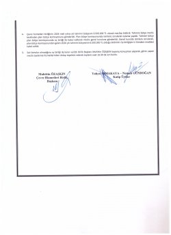 ŞUHUT ÇEVRE HİZMETLERİ BİRLİĞİ MECLİS TOPLANTISI KARAR ÖZETLERİ