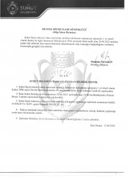 ŞUHUT İLÇESİ MECAVİR ALANI İÇERİSİNDE AMBALAJ ATIKLARININ TOPLANMASI İŞLEMİNİN 1 YIL SÜRELİ OLARAK İHALESİ