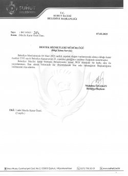 ŞUHUT BELEDİYE MECLİS TOPLANTISI MART AYI KARAR ÖZETLERİ 08.03.2025 TARİHİNDEN İTİBAREN YAYINLANMIŞTIR