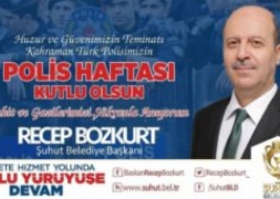 Başkan Bozkurt'tan Polis Haftası Mesajı