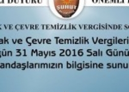 Çevre Temizlik ve Emlak Vergisi 