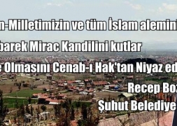 BOZKURT'TAN MİRAC KANDİLİ MESAJI