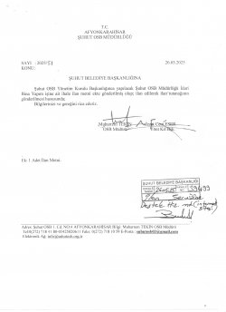 ŞUHUT ORGANİZE SANAYİ BÖLGESİ MÜDÜRLÜĞÜ İDARİ BİNA YAPIMI İHALESİ