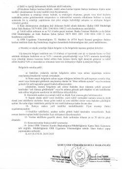 ŞUHUT ORGANİZE SANAYİ BÖLGESİ MÜDÜRLÜĞÜ İDARİ BİNA YAPIMI İHALESİ