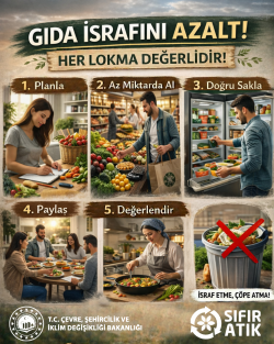 30 MART ULUSLARARASI SIFIR ATIK GÜNÜ’NDE TEMA: GIDA İSRAFI