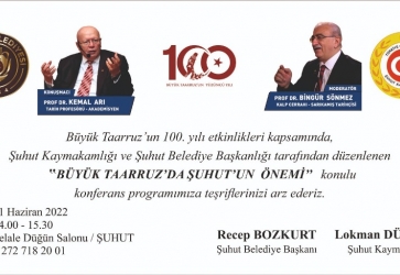 100.Yıl Etkinlikleri Şuhut'ta Büyük Taarruzun Önemi Konferansı İle Devam Edecek