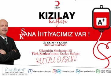 Başkan Bozkurt'un Kızılay Haftası Mesajı