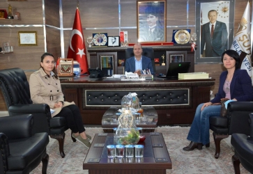 AFSÜ Sağlık Bilimleri MYO Müdiresi Feyza Erdoğmuş’tan Başkan Bozkurt’a ziyaret