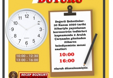 Mesai Saatlerindeki Değişiklik.