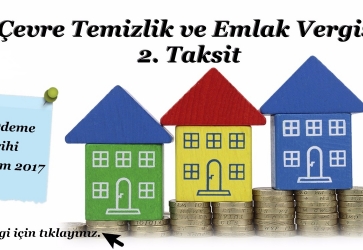 Emlak ve Çevre Temizlik Vergisi 2.Taksit Ödemeleri Başladı