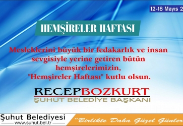 Başkan Bozkurt'un Hemşireler Haftası Mesajı