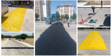 Şuhut’ta Sürücü ve Yaya Güvenliği İçin Kasis Çalışmaları Devam Ediyor.