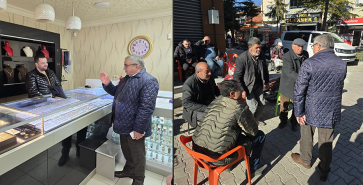 BAŞKAN ÖZAŞKIN ÇARŞI ESNAFINI ZİYARET ETTİ  