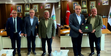BAŞKAN ÖZAŞKIN’DAN TATARLI BELEDİYE BAŞKANI KAYER’E ZİYARET