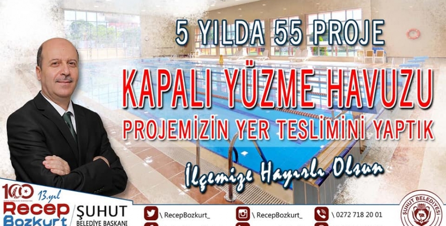 Şuhut Kapalı Yüzme Havuzu Projemizin Yer Teslimini Gerçekleştirdik