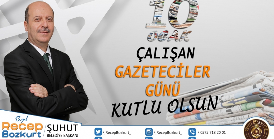 Başkan Bozkurt'tan 10 Ocak Çalışan Gazeteciler Günü mesajı