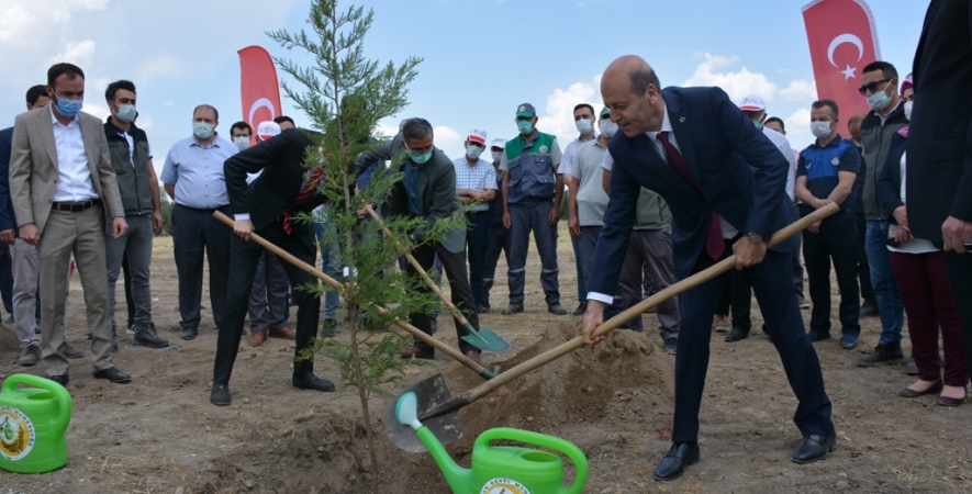 Şuhut Millet Bahçesinde ilk fidan toprakla buluştu