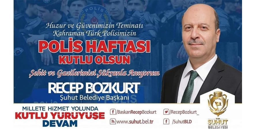 Başkan Bozkurt'tan Polis Haftası Mesajı