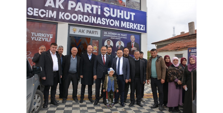 Başkan Bozkurt  Afyonkarahisar  Ak Parti Milletvekili Adayı Dr.Hasan Arslan ile birlikte esnaf ve köyleri ziyaret etti.