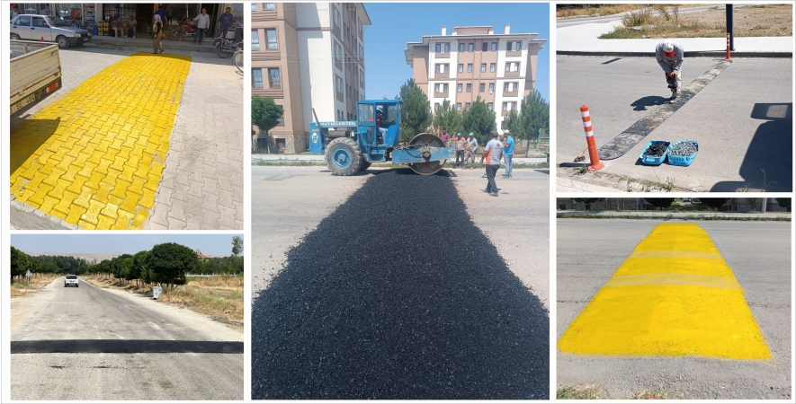 Şuhut’ta Sürücü ve Yaya Güvenliği İçin Kasis Çalışmaları Devam Ediyor.