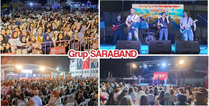 Şuhut’ta Saraband Rock Grubu Konser Verdi