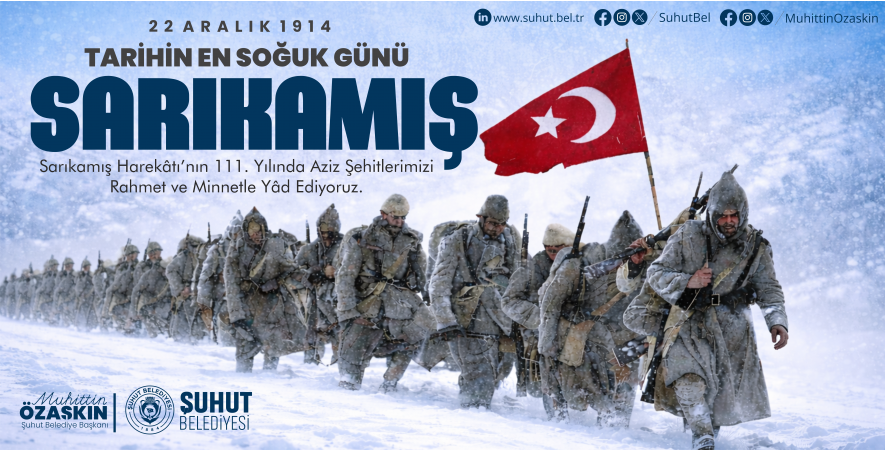 BAŞKAN ÖZAŞKIN’DAN SARIKAMIŞ ŞEHİTLERİ İÇİN ANMA MESAJI