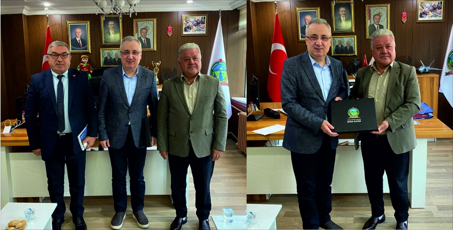 BAŞKAN ÖZAŞKIN’DAN TATARLI BELEDİYE BAŞKANI KAYER’E ZİYARET