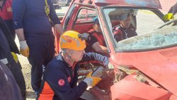 ŞUHUT İTFAİYESİNE AFAD’DAN TRAFİK KAZALARINDA KURTARMA EĞİTİMİ